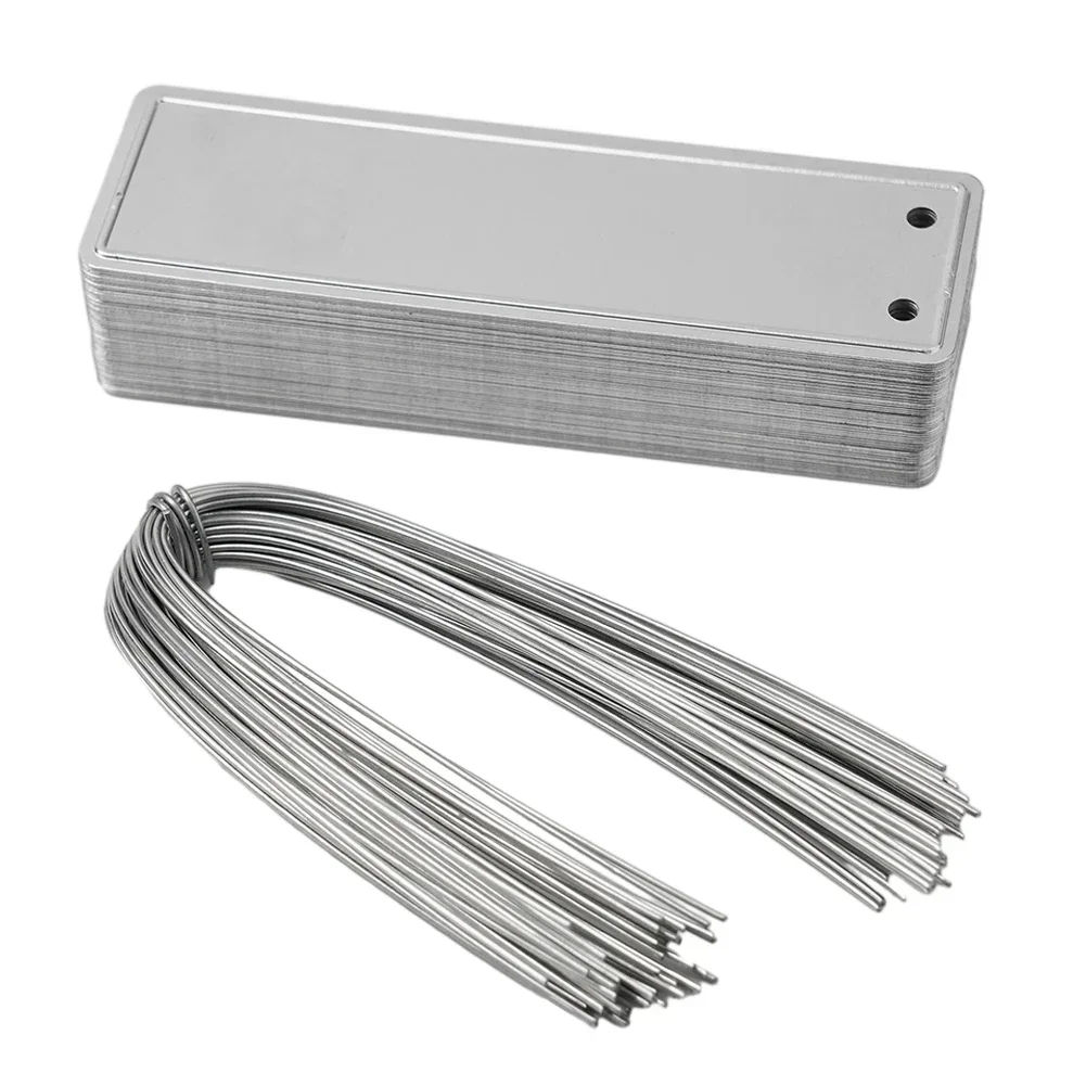 Tagi Etykiety na rośliny DIY Dwustronne zapisz Ogród Odporne na promieniowanie UV Wodoodporne Z Otworem 50 Zestaw 82 * 25 * 0,5 MM Brand New