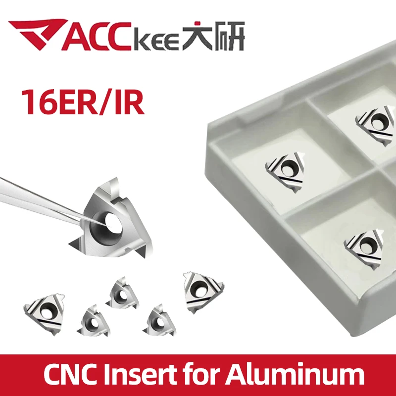 ACCKEE 16ER AG60 16IR AG55 11IR A60 11ER A55 Carbide inserts Thread turning tools Lathe tools CNC tools Thread inserts Aluminum