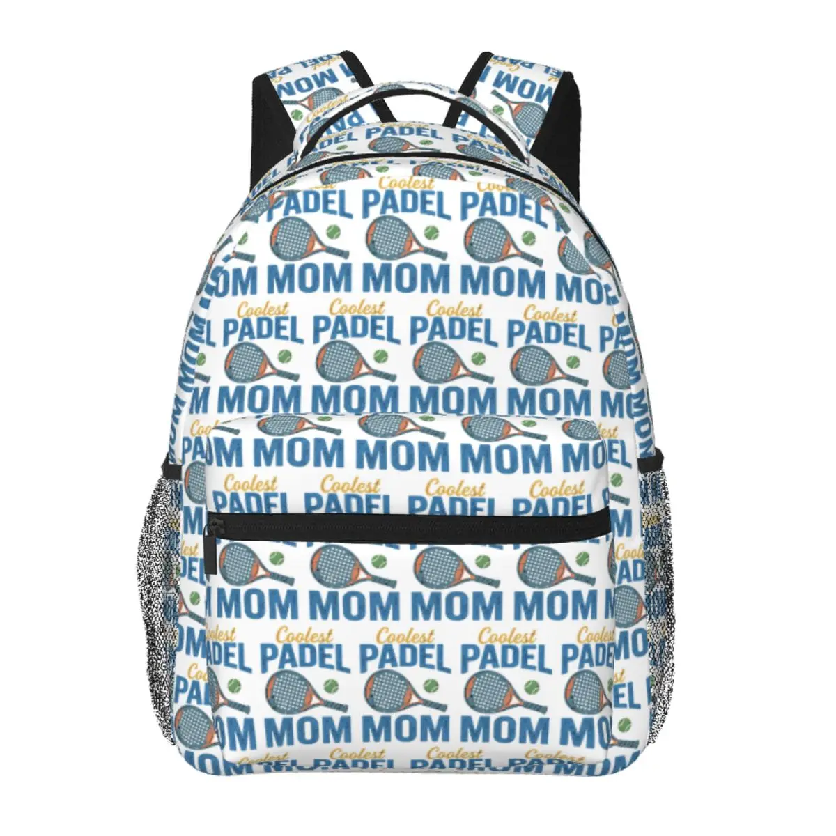 

Coolest Padel Mom Vintage Racket Graphic Backpack Student BookBag Children School Bag Computer Shoulder Bags for Men Women
