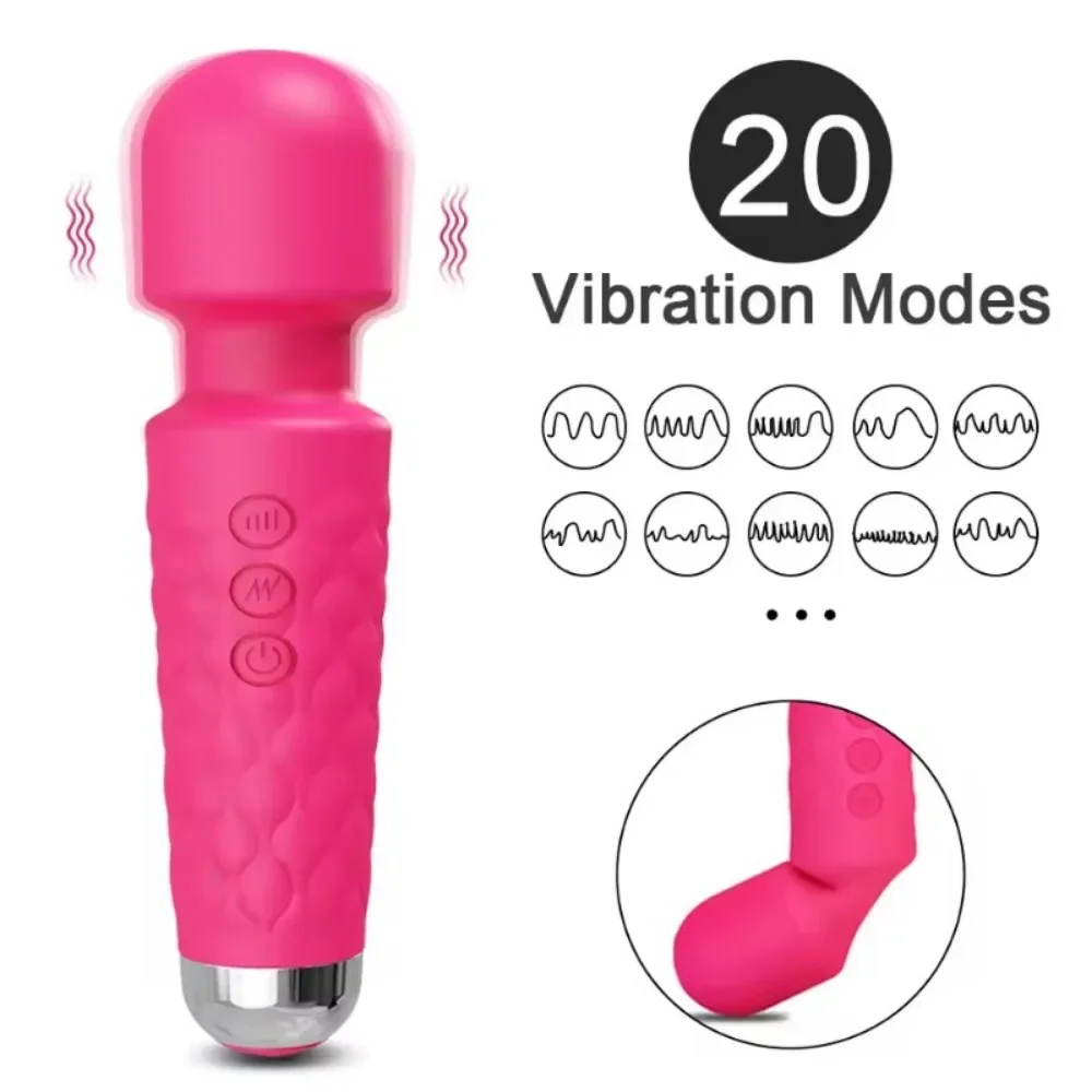 20 Modes Vibrator AV Magic Wand Powerful Female G-spot Massager Clit Clitoris Stimulator Sex Toys Adult Female Erotic Products