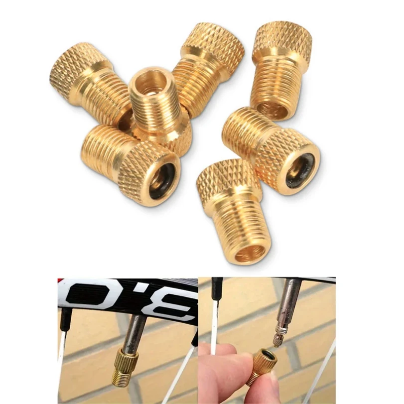 

Bicycle Valve Adapter Cap Convert Presta To Schrader Adapter French Valve Bike Nozzle Inflator Nipple Mtb Bicycle Accessories