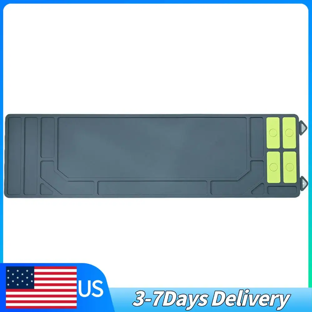 

Anti-Slip Rubberized Workbench Mat 36x10inch with Organizer Parts Tray Padded Rifle Cleaning Mat for Hunting and Shooting