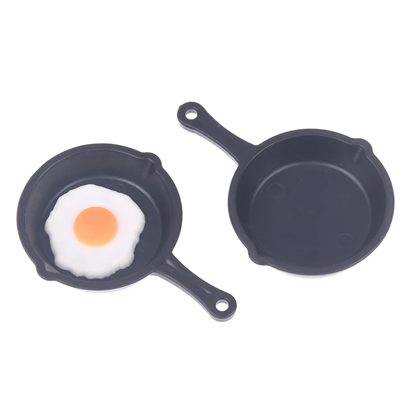 ドールハウス,食器,キッチンシーン,装飾,シミュレーション玩具,アクセサリー用のミニチュアフライパン1:12