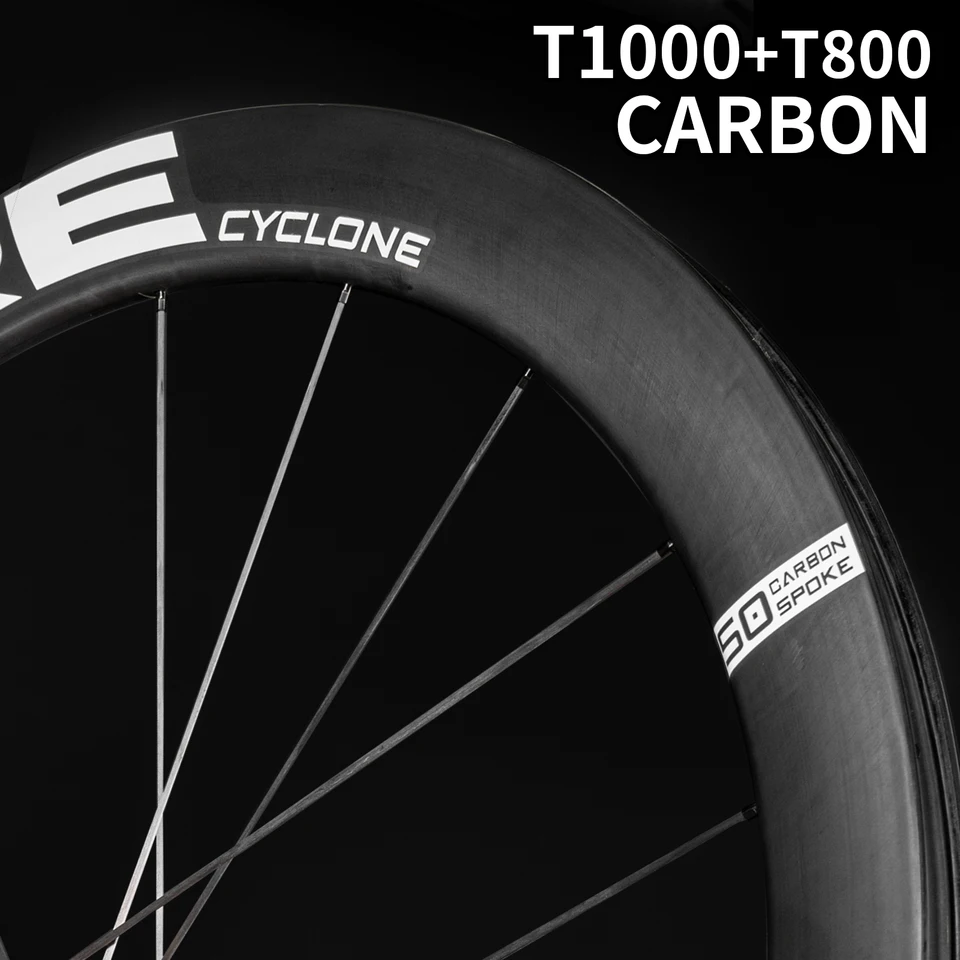 KORE CYCLONE 50mm カーボンホイール ディスク用 前後セット KORE CYCLONE Bicycle Carbon Wheelset 50MM Height Lightweight