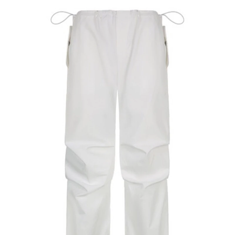 HYRAX Casual Sweatpant Wide Leg Trousers American Retro Personality Lowwaisted Show Thinness Fashion Versatile Leisure