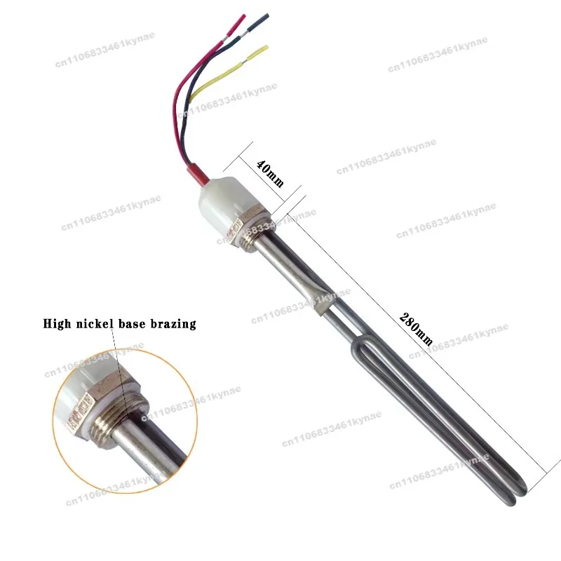 Suitable for Water Heater Wire Components Immersion Water Heater Parts 1500 Watts Ac220V/50Hz Stainless Steel 316L Available