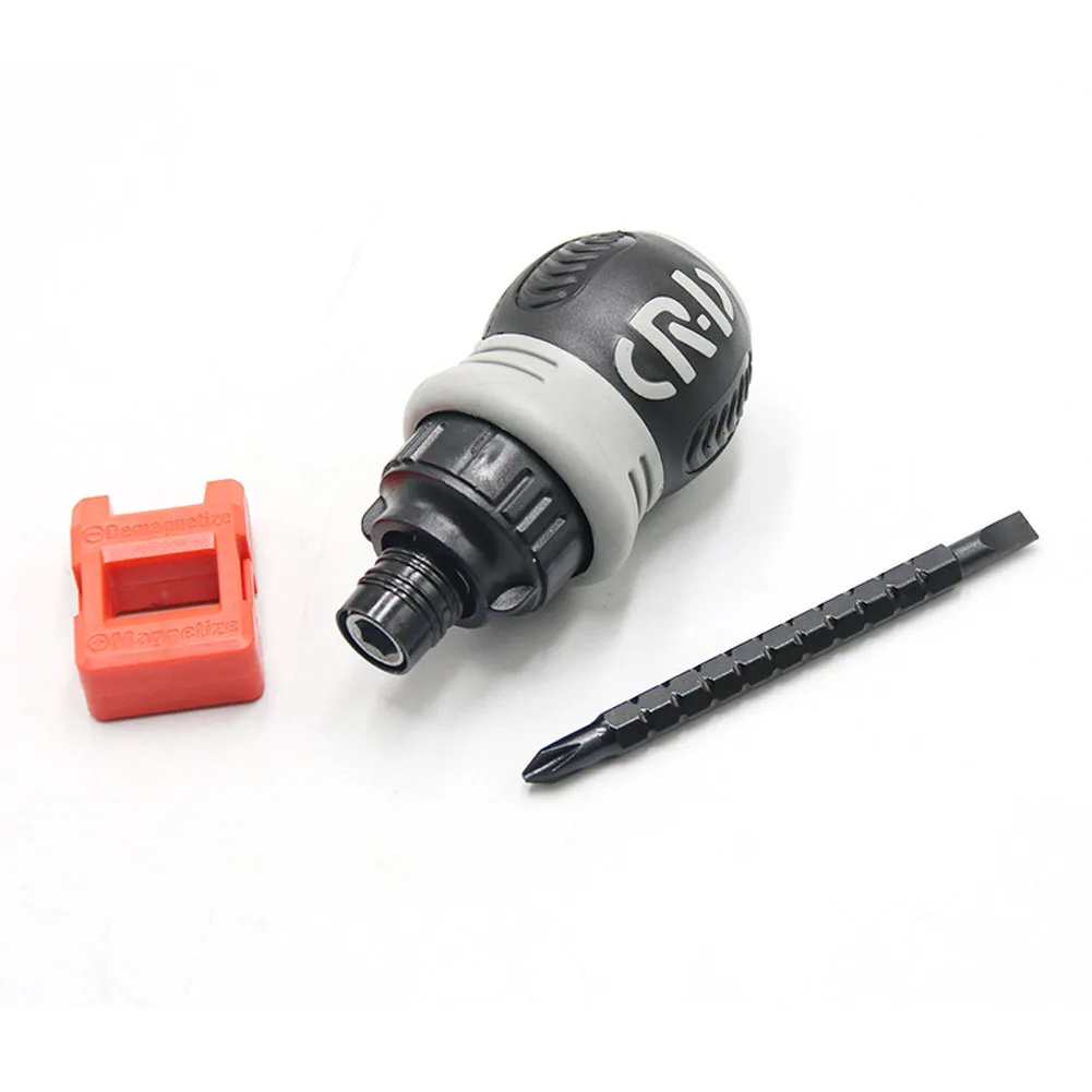 Magnetic Repair Hand Tool Repair Tool 2-in-1 Screwdriver Double Head Design Ratchet Mechanism Wear Resistant Good Toughness