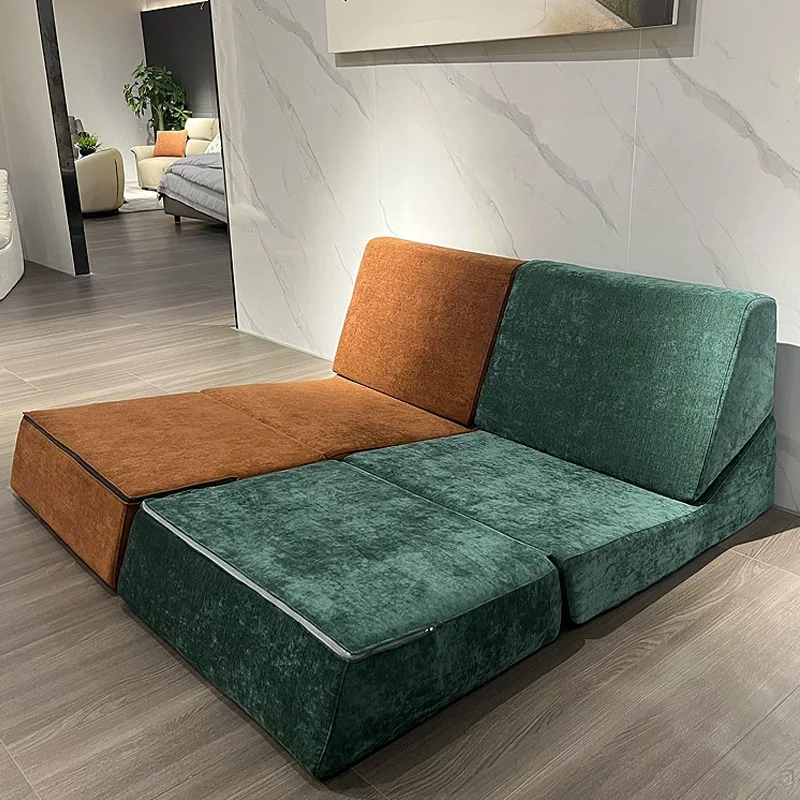 

Full sponge compression single folding sofa living room balcony sofa lazy