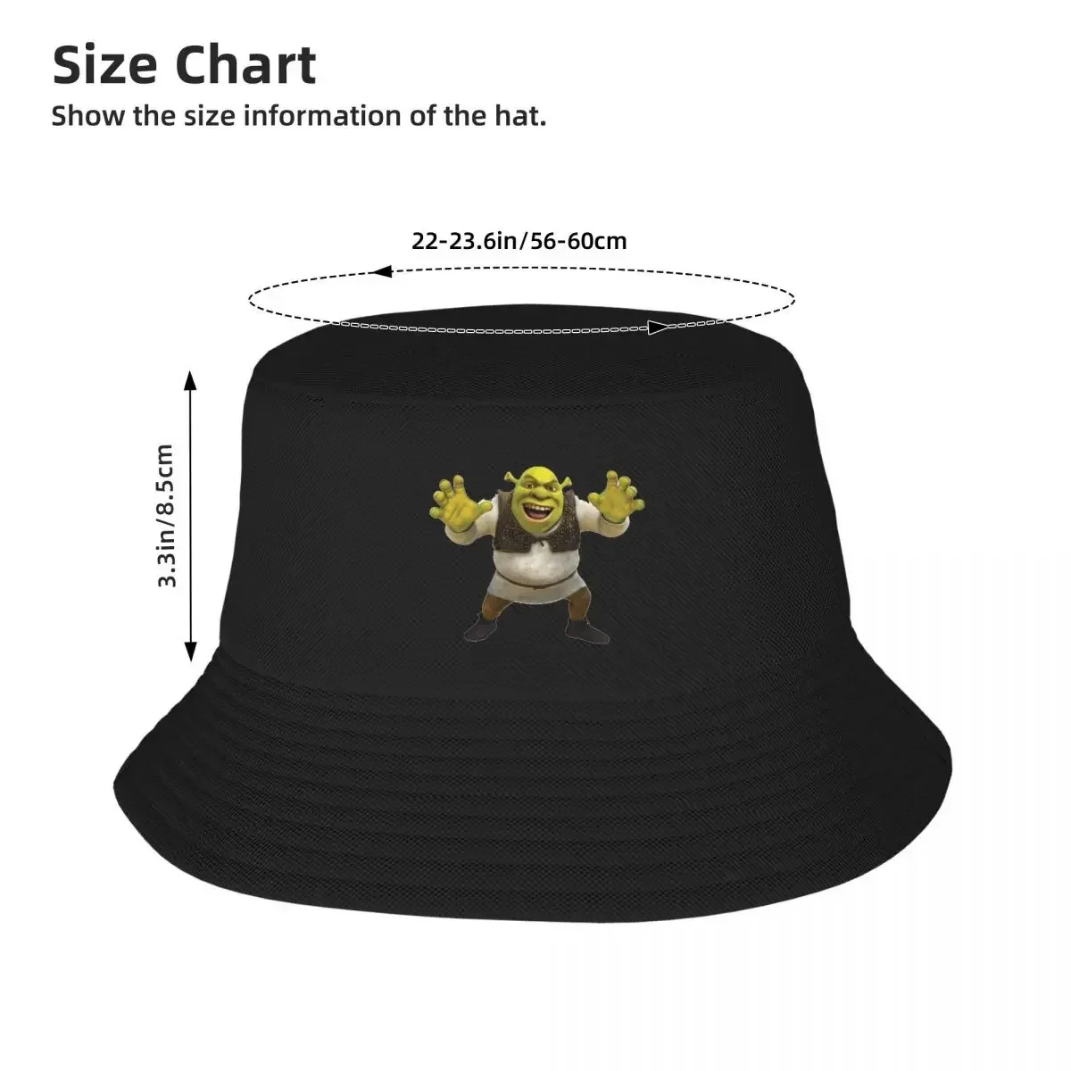 Shrek Bucket Hats Panama For Kids Bob Hats Outdoor Cool Autumn Fisherman Hats For Summer Beach Fishing Unisex Caps