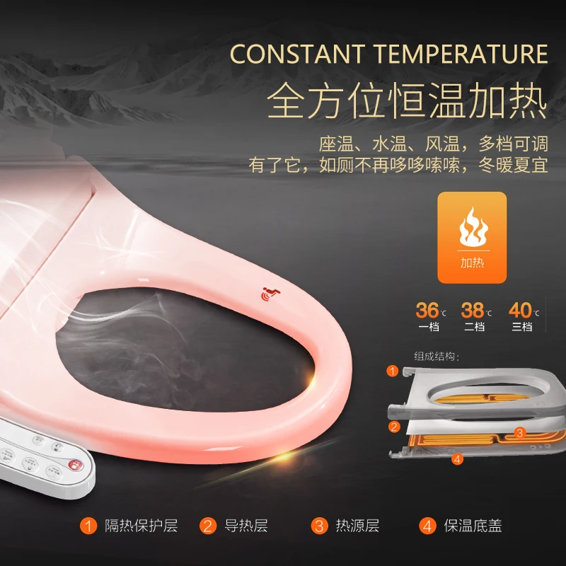 STLF Selora Capa de assento de vaso sanitário multifuncional inteligente com descarga automática