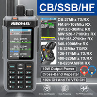 HIROYASU HW-UV938 HF Walkie Talkie SW MW LW 18-620MHz 840-1000MHz Air Band Full Band Cross-Band Repeater Scrambler NoAA AM/FM Rx