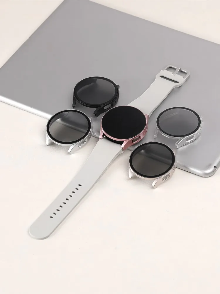 Tempered Glass+Privacy case for Samsung Galaxy watch 7 44mm 40mm PC Anti-Spy Shockproof Overall Protective Cover galaxy watch 6