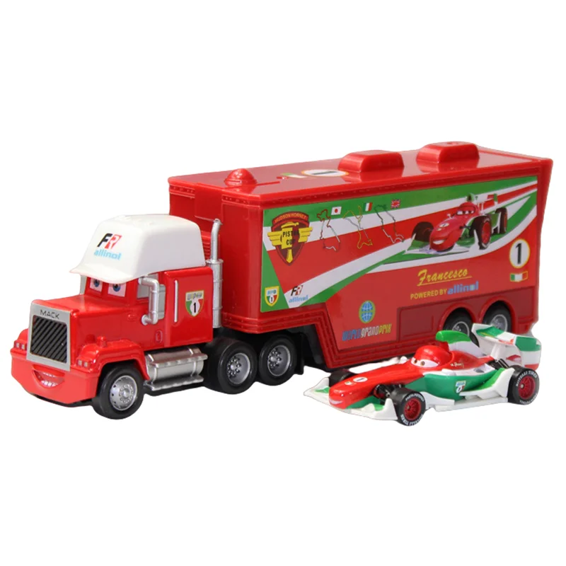 Auto-Spielzeug Lightning McQueen Jackson Storm Chick Hicks Druckguss-Container-LKW Metall-Legierung Modellauto Peripheres Spielzeug Geburtstagsgeschenke