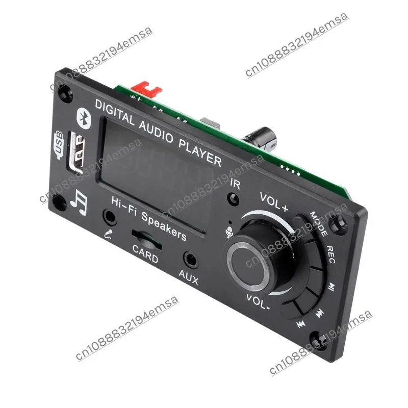 MP3 Decoding Board Audio Power Amplifier Board 2 * 50W Bluetooth Car Audio Main  with Radio Function Microphone Socket