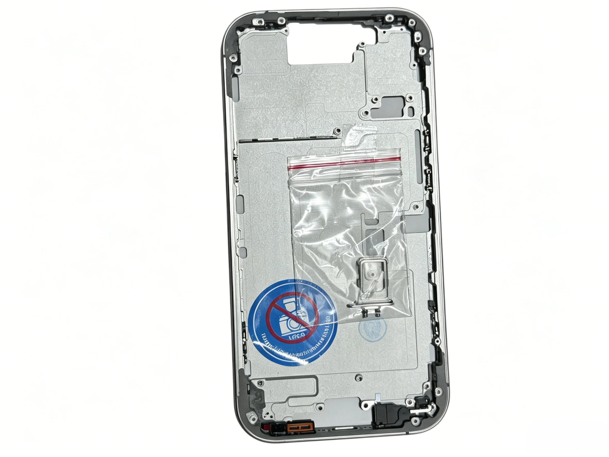 Middle Frame Housing Assembly For iPhone 16 Pro Pre-Installed With Buttons & Charging Mesh Replacement，not include back glass