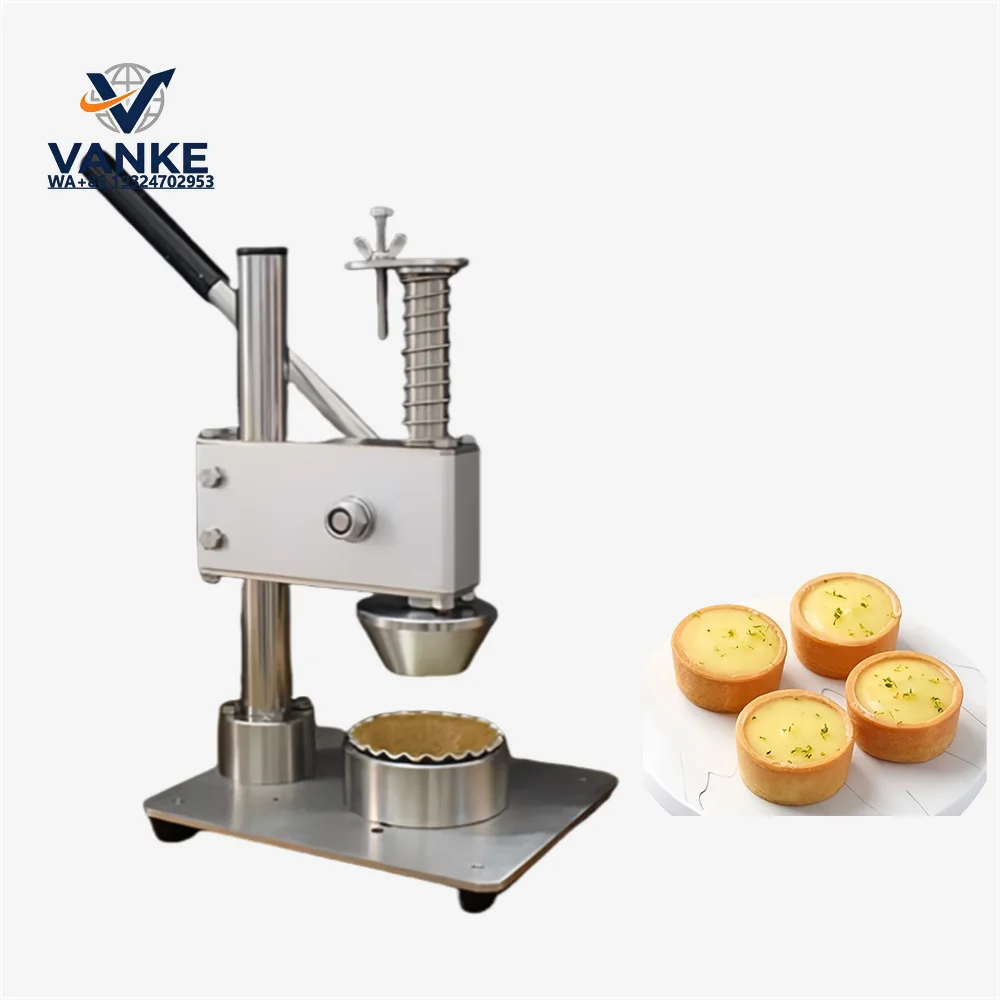 Tartlet Molding Making  E gg Tart Shell Press Machine Manual E gg Tart Crust Presser Mach ine TartletS kin Forming Mach ine