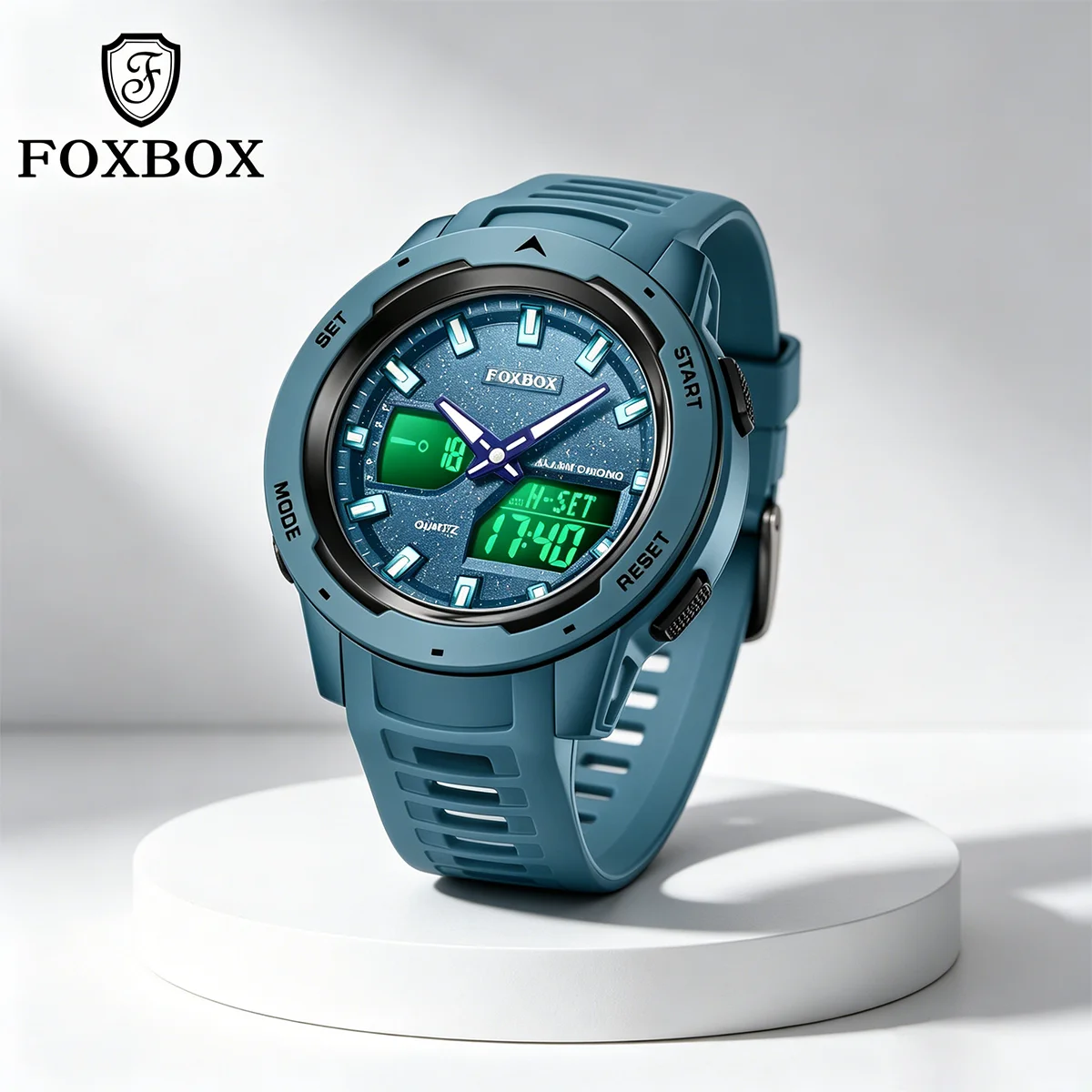 FOXBOX New Men LED Digital Watches Luminous Fashion Sport Waterproof Watches For Man Date Army Military Clock Relogio Masculino