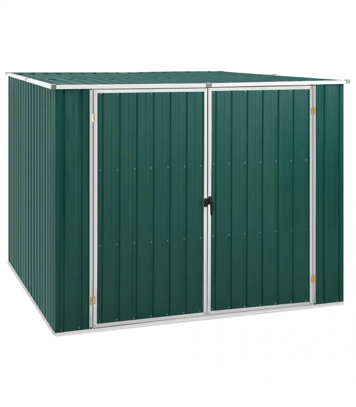 Garden shed green galvanized steel 195x198x159 cm