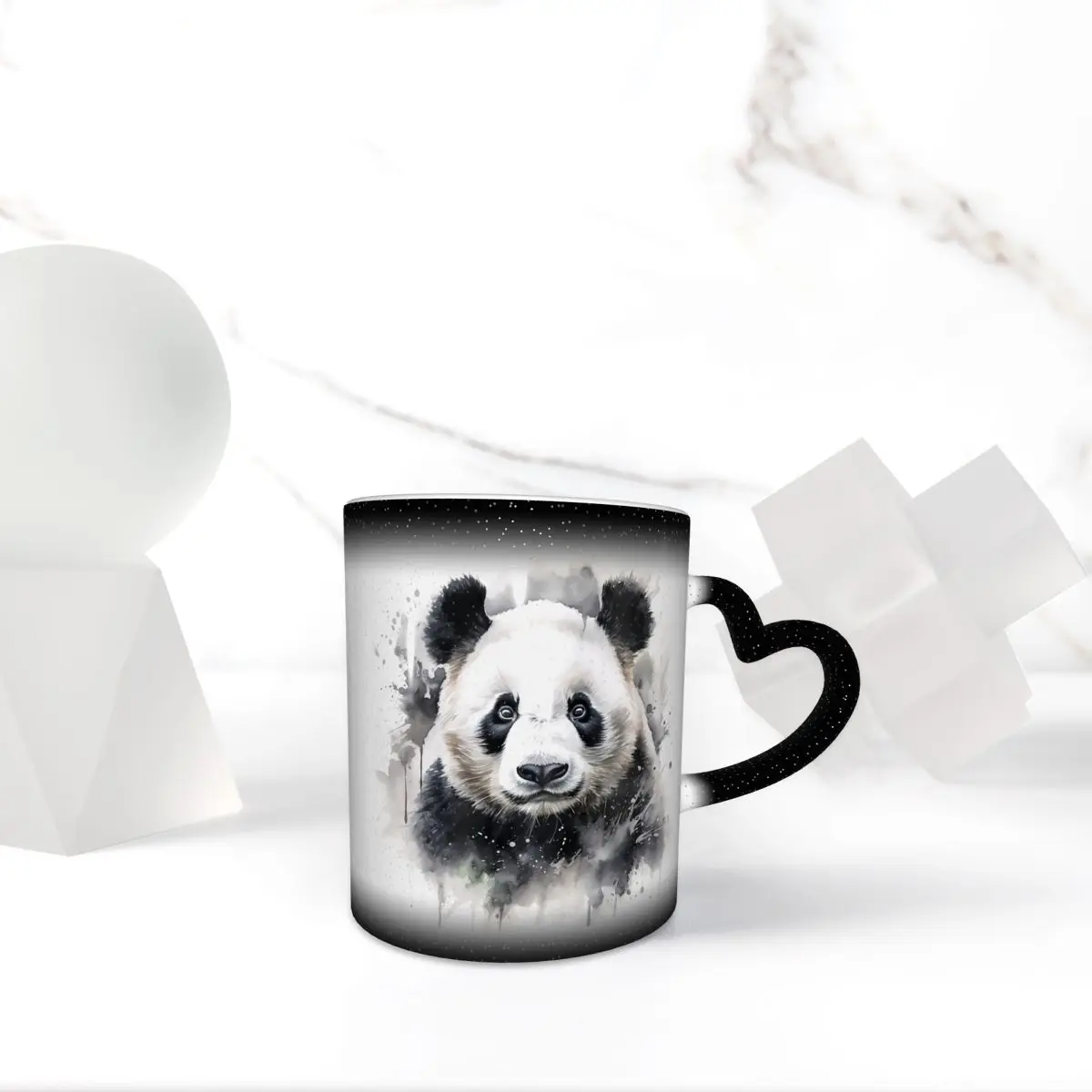Cute Panda In White Background Mug Funny Ceramic Coffee Cups Tea Mugs Milk Cup Drinkware Gifts for Friends