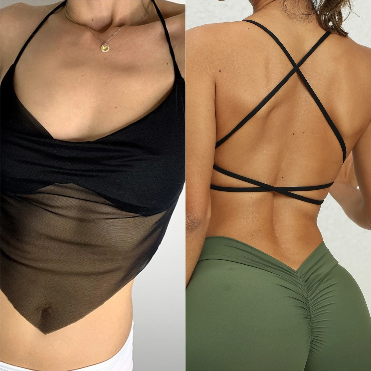 Сексуальные прозрачные сетчатые топы с лямкой на шее y2k, женские корейские однотонные укороченные топы с v-образным вырезом и открытой спиной, модная корейская футболка 90-х годов