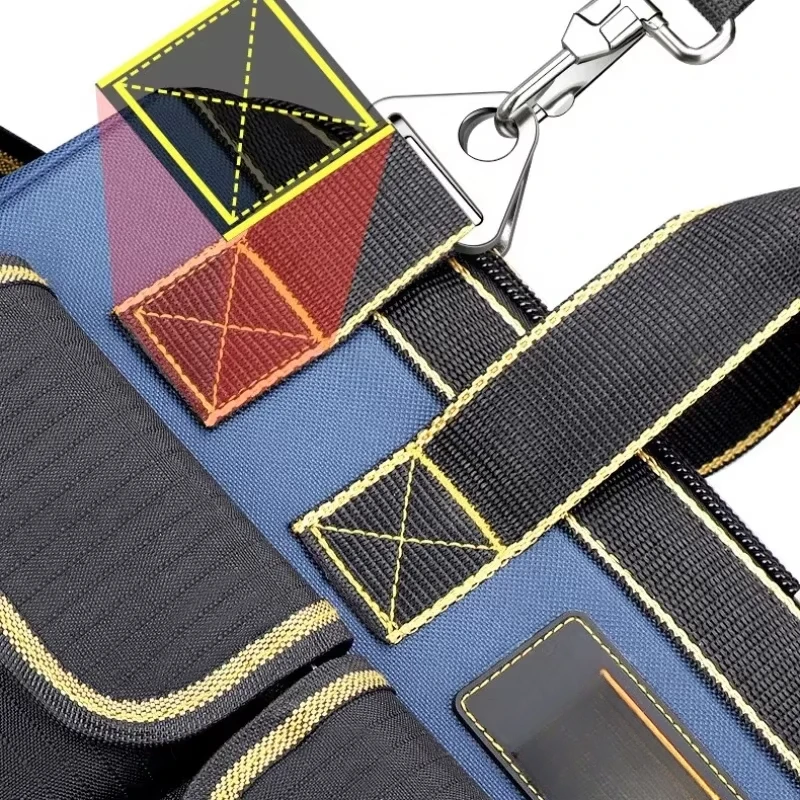 Multifunctional Tool Bags 1680D Oxford Cloth Electrician Bags Waterproof and Wear-Resistant High Capacity Storage Bags