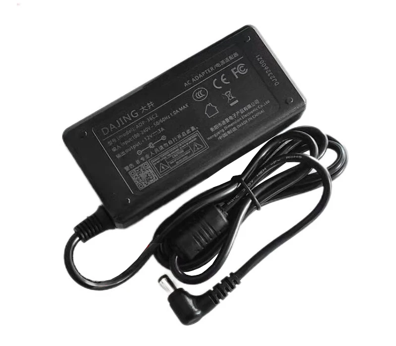 Power Adapter 12V 3A, Barrel 5.5/2.1mm, 2-Prong, ADP-36C2