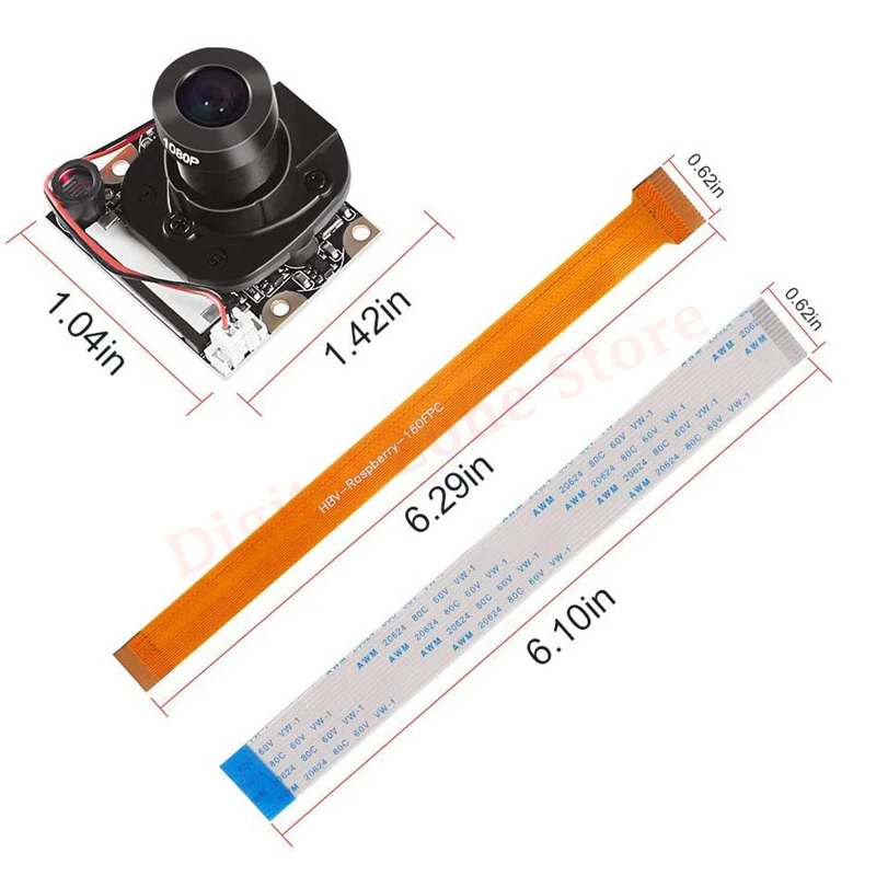 Camera Module Automatic IR-Cut Switching Day/Night Vision Video Webcam Adjustable Focus Sensor for Raspberry Pi 2/3B/A A+ Zero