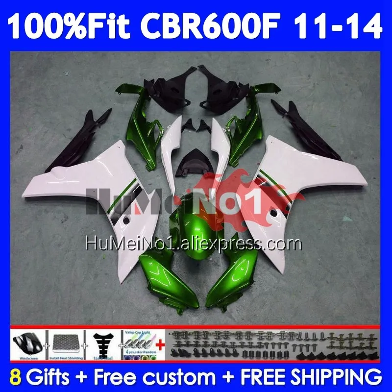 Injection For HONDA CBR600F4i CBR600F 11 12 13 14 36No.3 Green white CBR 600 F 600F CBR600 F4i CC 2011 2012 2013 2014 Fairing