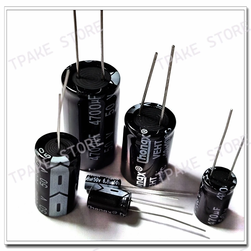 50V100UF 0.1/0.22/0.33/0.47/10/22/33/47/68/220/330/470/680/1000/2200/3300/4700/6800UF Electrolytic Capacitor