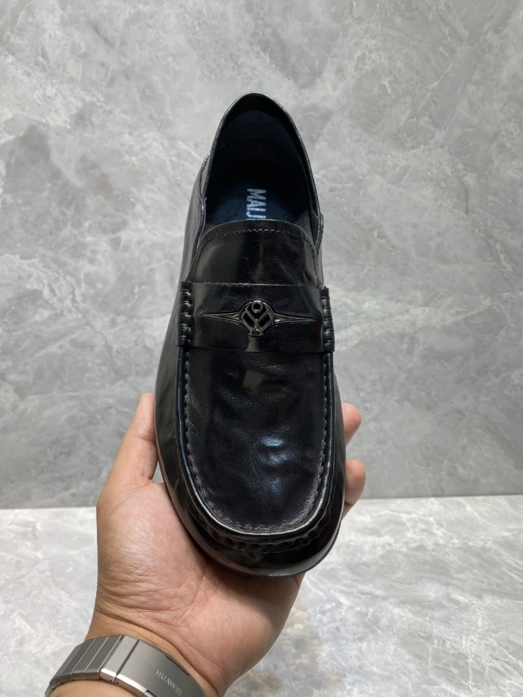 

New Men's Pure Leather Casual Comfortable oes Faionable Busin European Sle High-End Sensation Haome Casual Leathe...