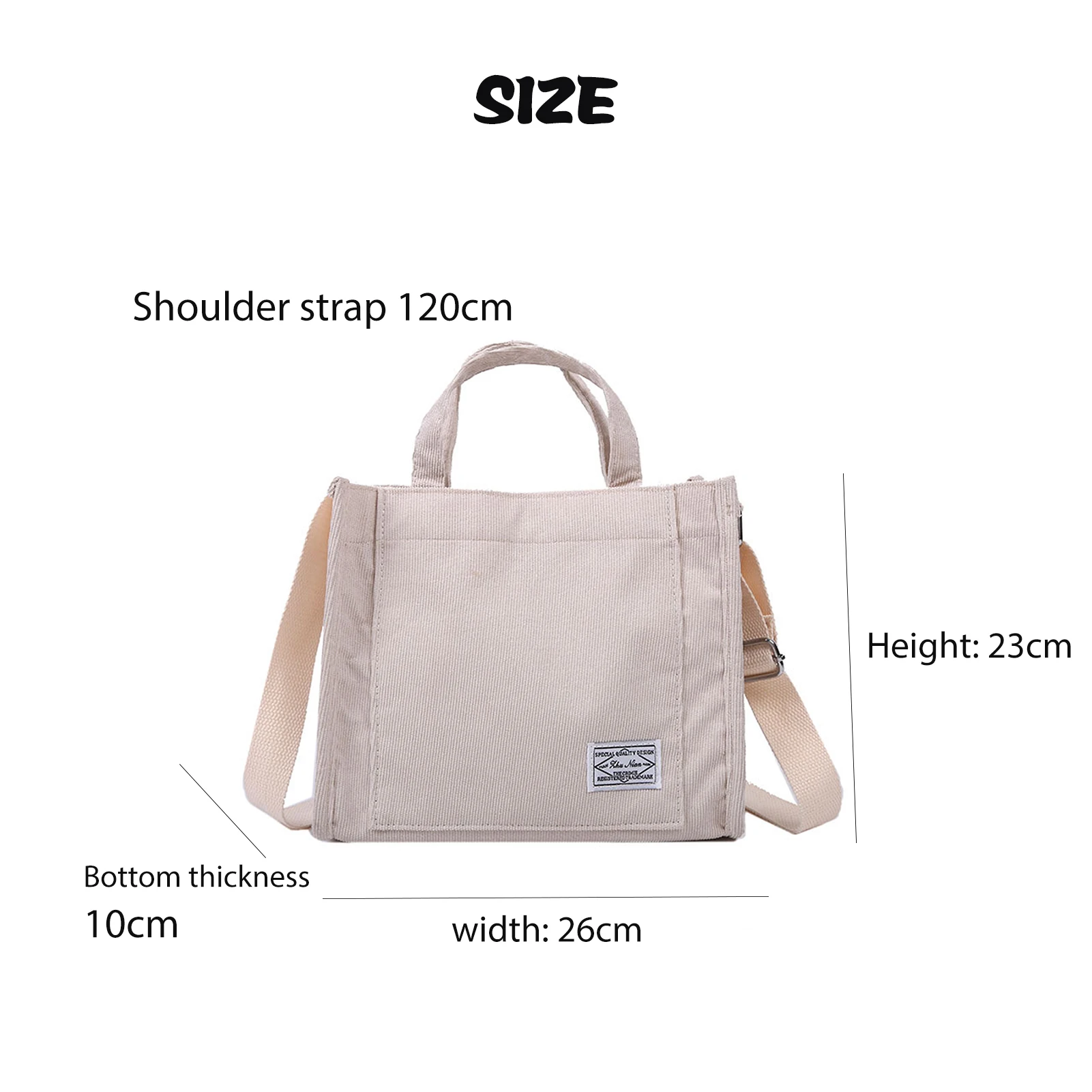 Women Canvas Tote Handbags Corduroy Bags Cross body Bag Purse for Women Mini Travel Bags Handbags