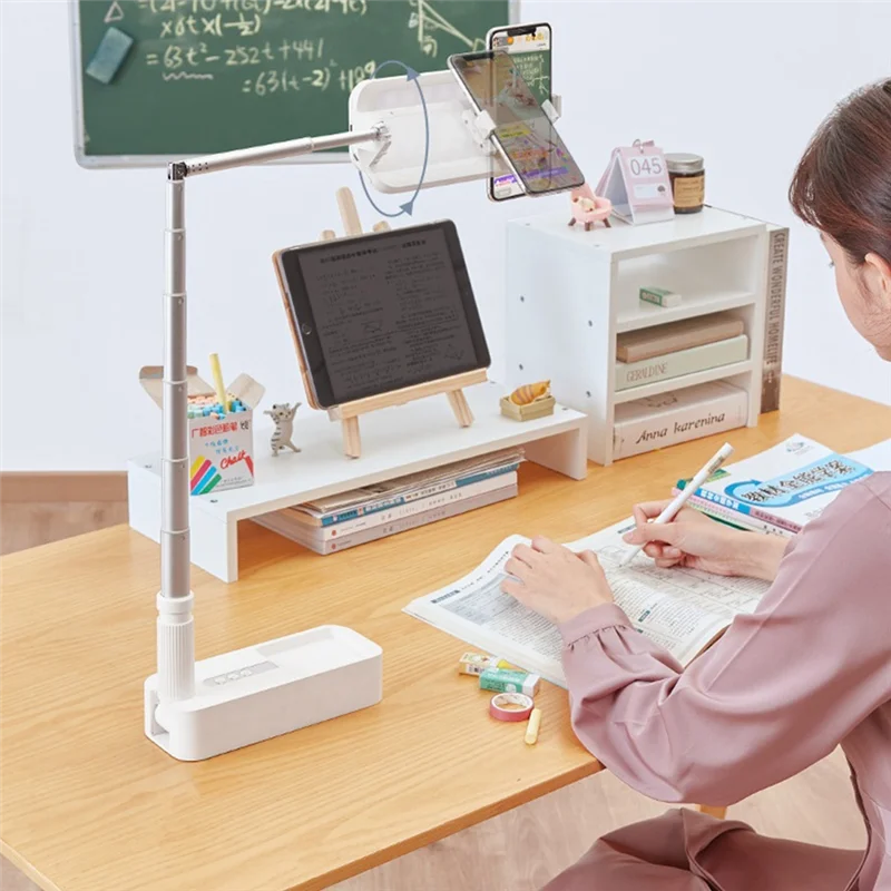 SCLS V6 Live Bracket Beauty Fill Light Net Red Live Short Video Recording Multifunctional Phone Stand Durable Easy To Use White