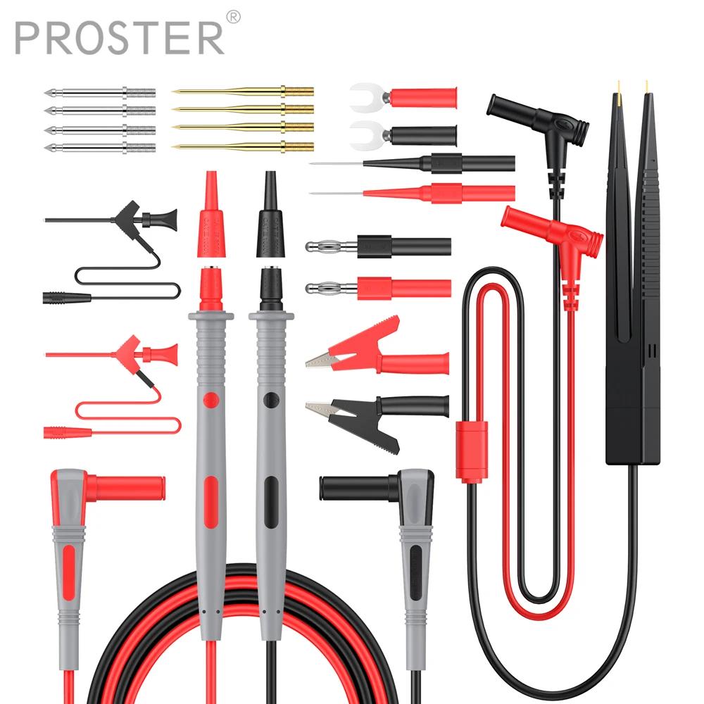 Voltage Circuit Tester Multi Test Leads Kit With 23 in-1Electrical Multimeter Test Lead Test Probe Spring Grabber Banana Plug