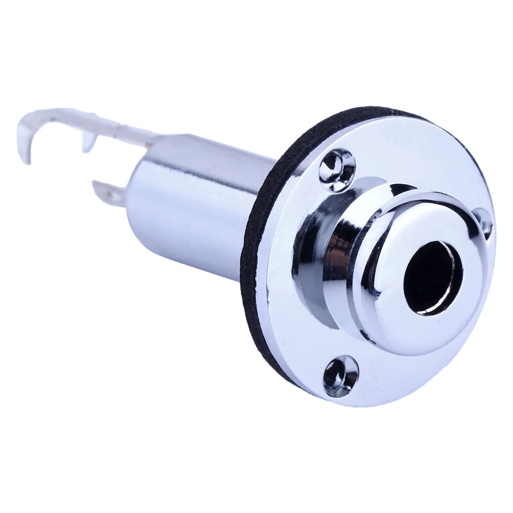 

Монофонический гнездовой разъем для электрогитары 6,35 мм, медный, с 3 винтами, профессиональные комплектующие для музыкальных инструментов