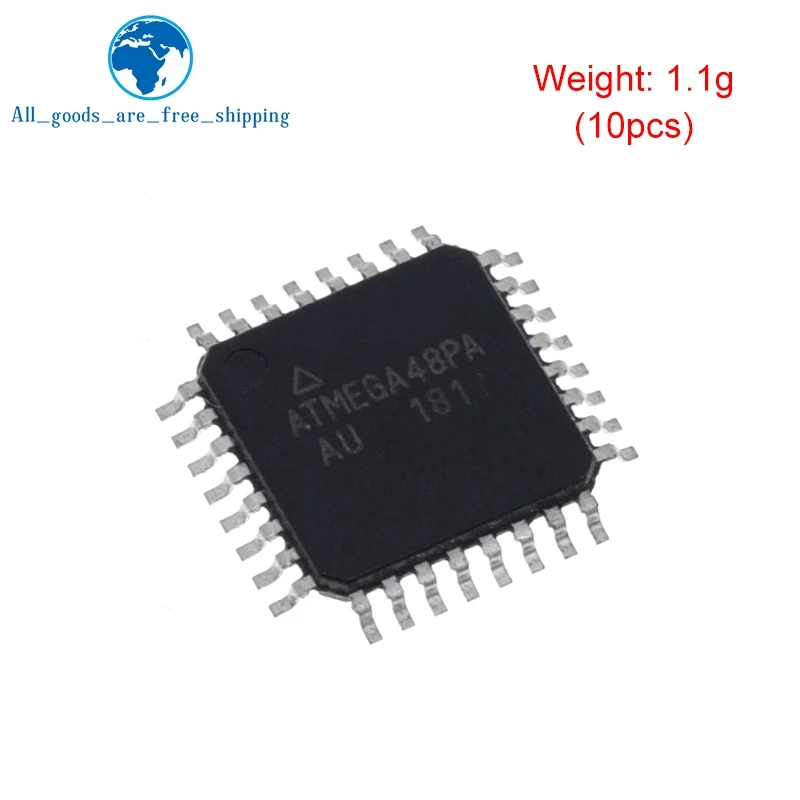 1/5PCS ATMEGA48 ATMEGA48PA-AU  TZT-ATmega AVR RISC 4KB Flash 2.5V/3.3V/5V