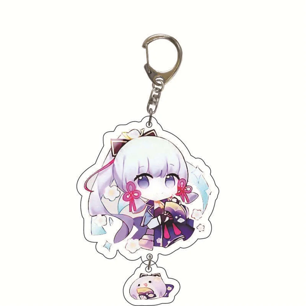 Anime Ge Impact Project Acrylic Keychain For Bag Pendant JEAN AMBER LISA Figure Character KeyRing Gifts Jewelry Accessories