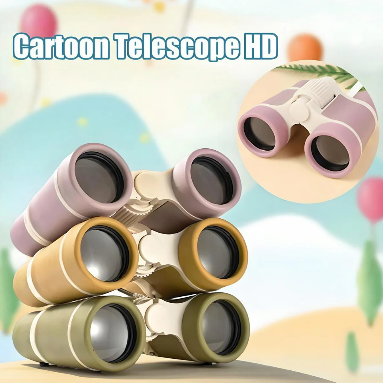 Jungle Binoculars Magnifying Glass Portable Children Magnification Shockproof Telescope For Birthday Hiking Presents Camping