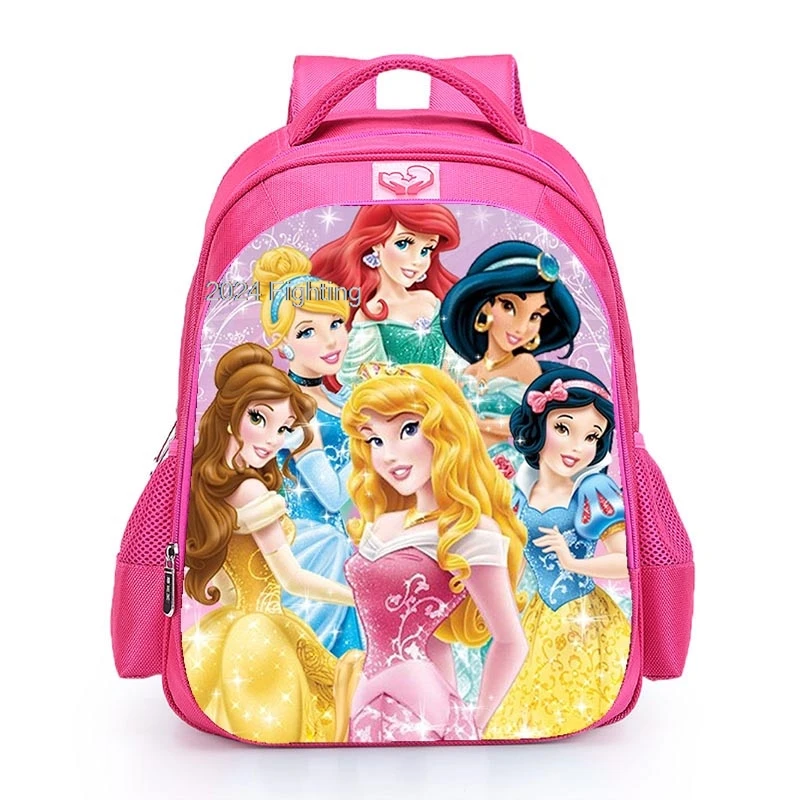 

16 inch Princess Snow White Princess Children School Bags Orthopedic Backpack Kids School Boys Girls Mochila Infantil