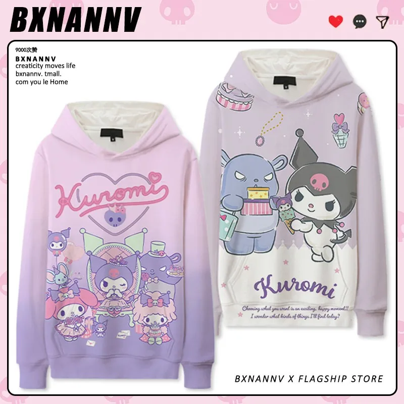 

Kuromi Joint Hoodie Female Sanrio Animation Peripheral Coat Girls Trend Ins Children's Clothes