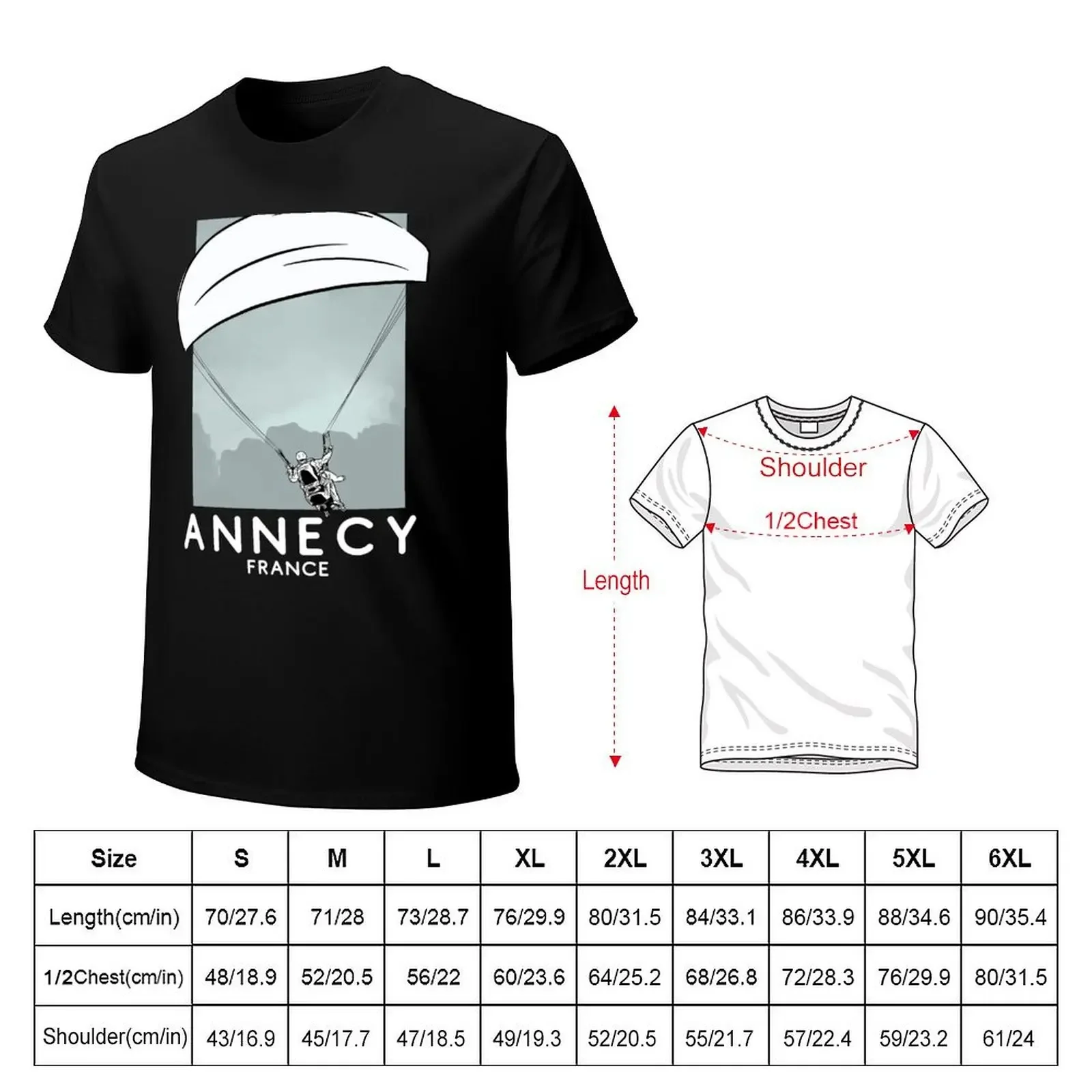 Annecy France Paragliding T-Shirt sublime quick-drying vintage clothes Men's clothing