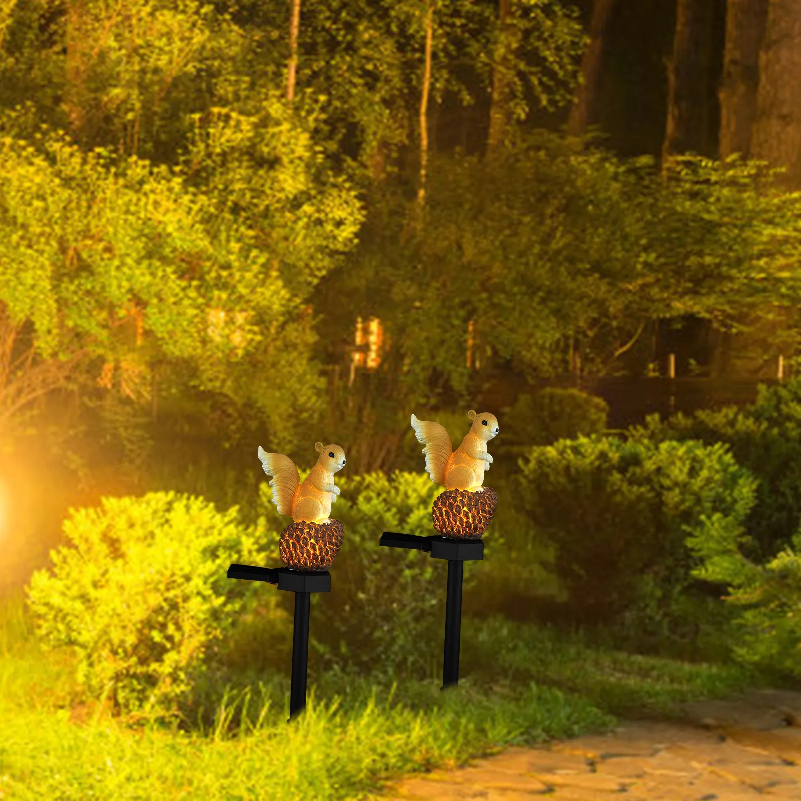 

Cartoon Squirrel Lamp Solar Garden Light Outdoor Stake Lights Outdoor Stake Light Hedgehog Shape Lawn Decoration Waterproof