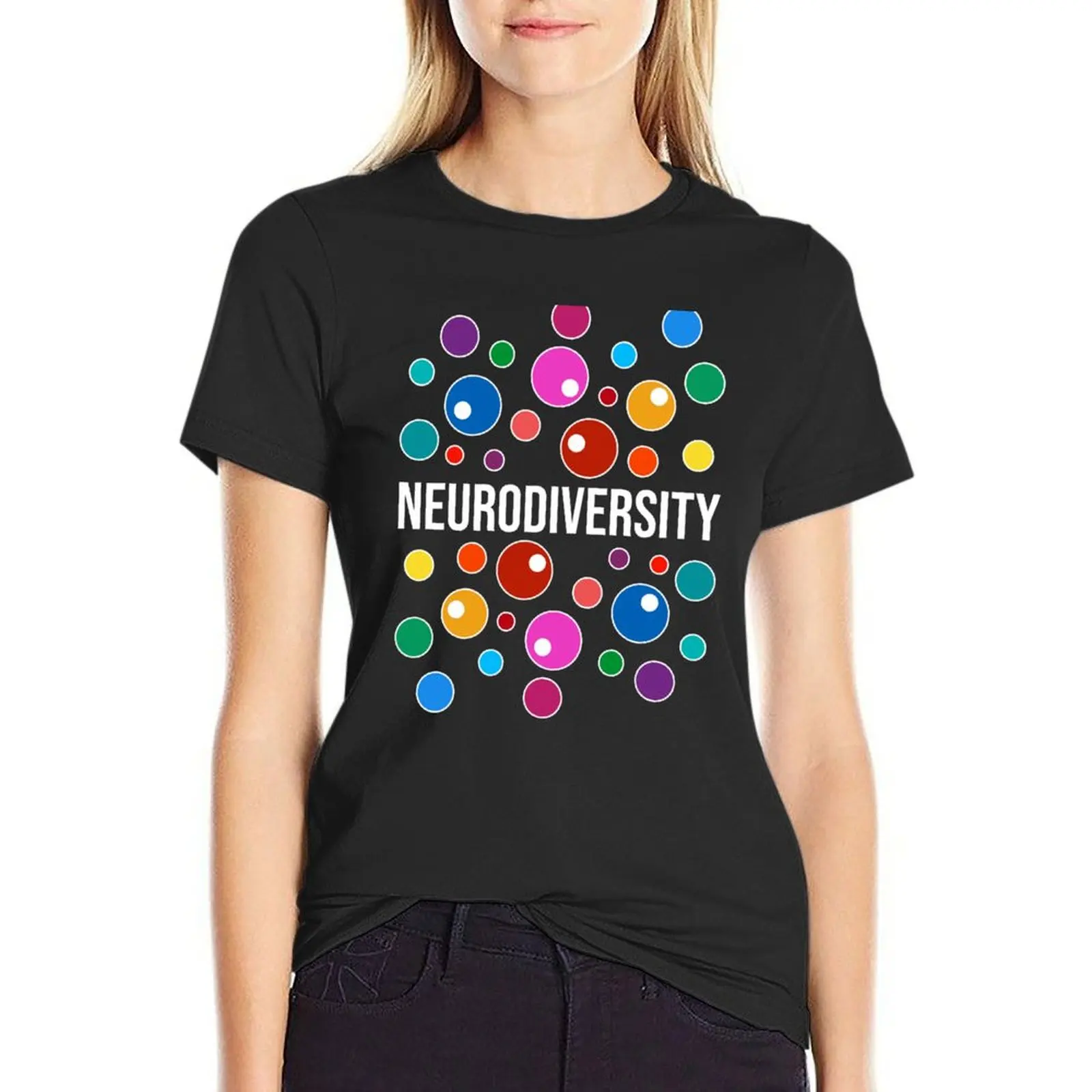 neurodiversity T-Shirt cute tops Aesthetic clothing oversized workout shirts for Women