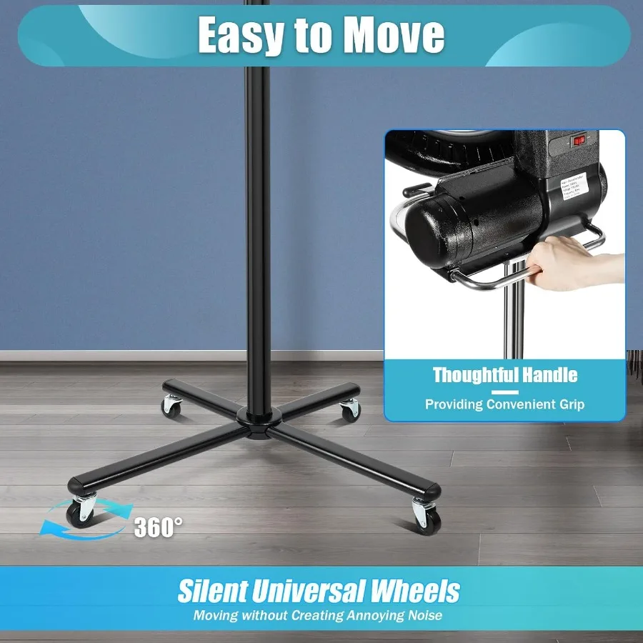 Professioneller stehender Haartrockner, Farbprozessor für Salon, Schönheit, Friseursalon, Dauerwellen-Farbheizung, 1000 W, 110 V, US-Stil, 12,7 cm, Schwarz