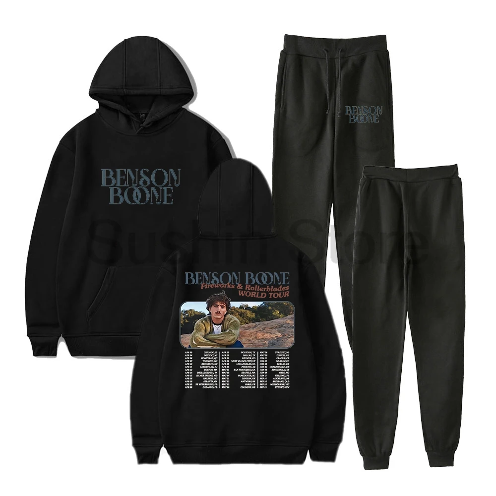 

Benson Boone Fireworks and Rollerblades World Tour 2024 Hoodie Jogger Pants Two Piece Set Sweatshirts+Sweatpants Women Men's Set