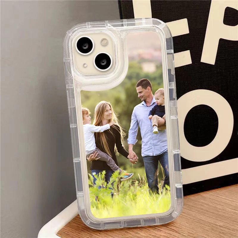 Personalized custom Photo Transparent phone case For iPhone 16 15 14 13 12 11 Pro 7 8 Plus SE Max X XS XR Shockproof Soft Cover