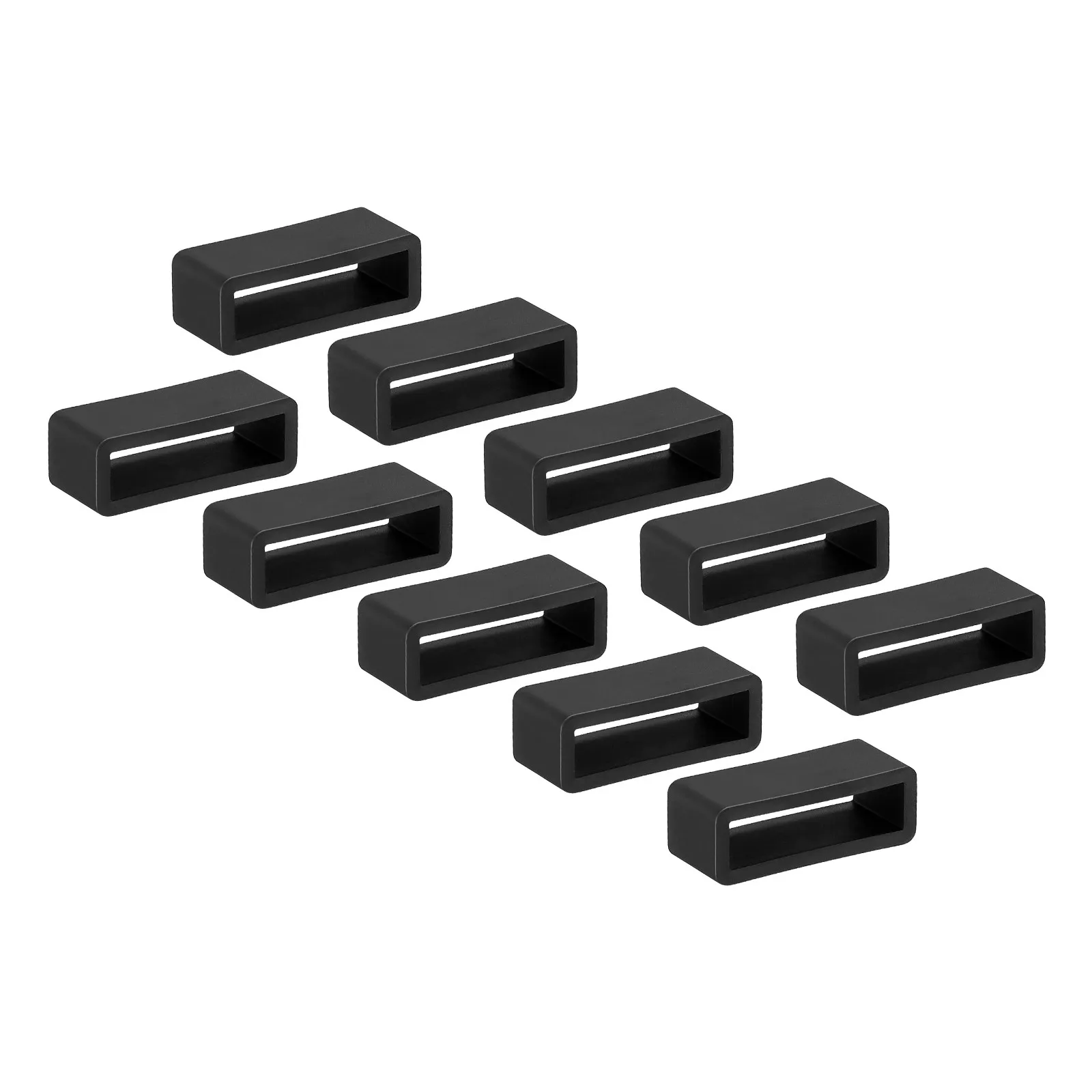 

10Pcs Premium Silicone Watch Band Holder Loop Keeper for 22Mm Straps Flexible Strong Secure Fit Easy Slide on Watch Band