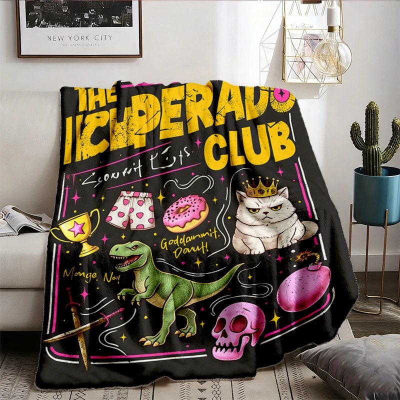 The Desperado Club Dungeon Crawler  Flannel Blanket, New Achievement Carl Flannel Throw, Sci-Fi Book