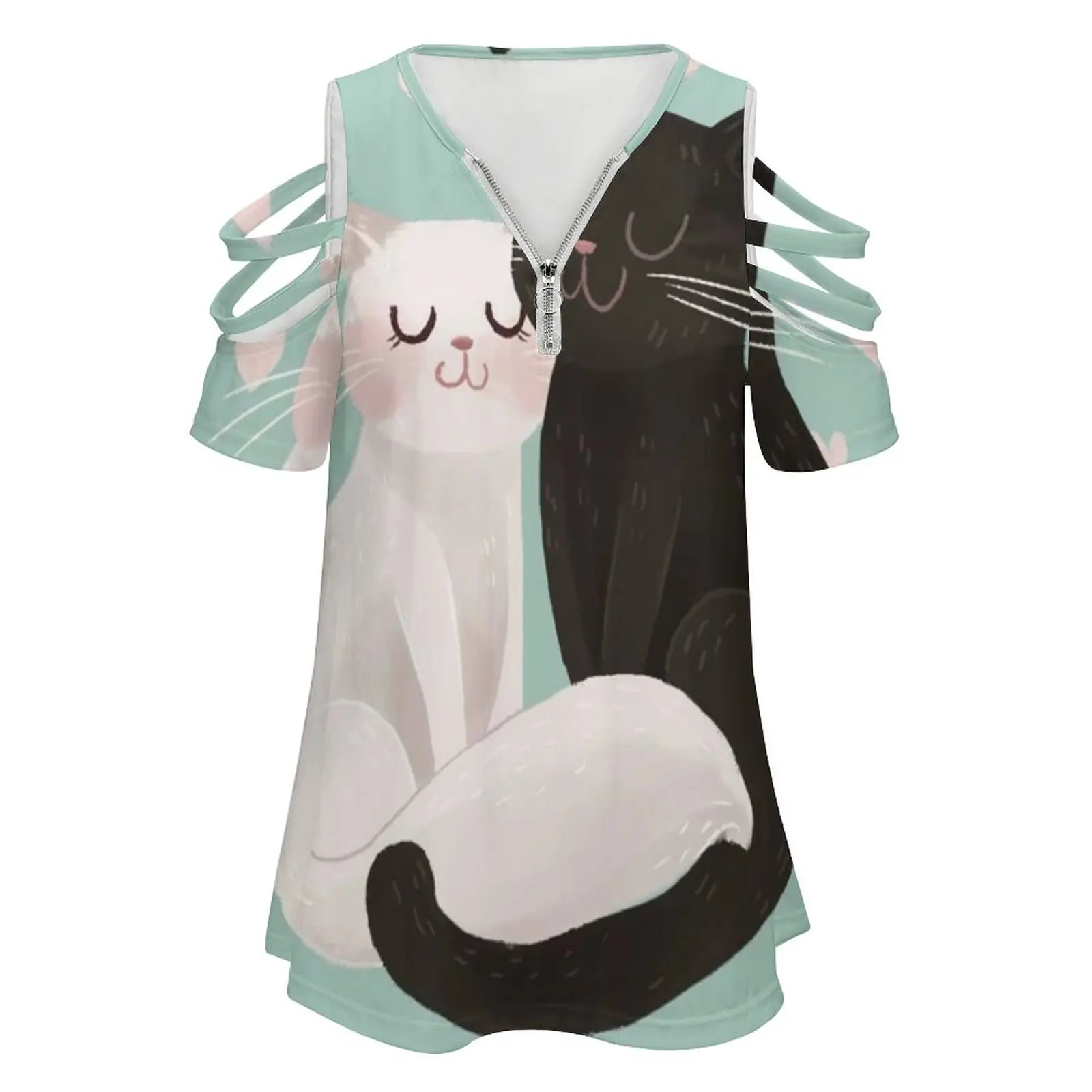 Catlove Woman's T-Shirt Spring And Summer Printed T Shirts Various styles T-shirts Cat Cats Kitty Kitten Animals Cute Animals