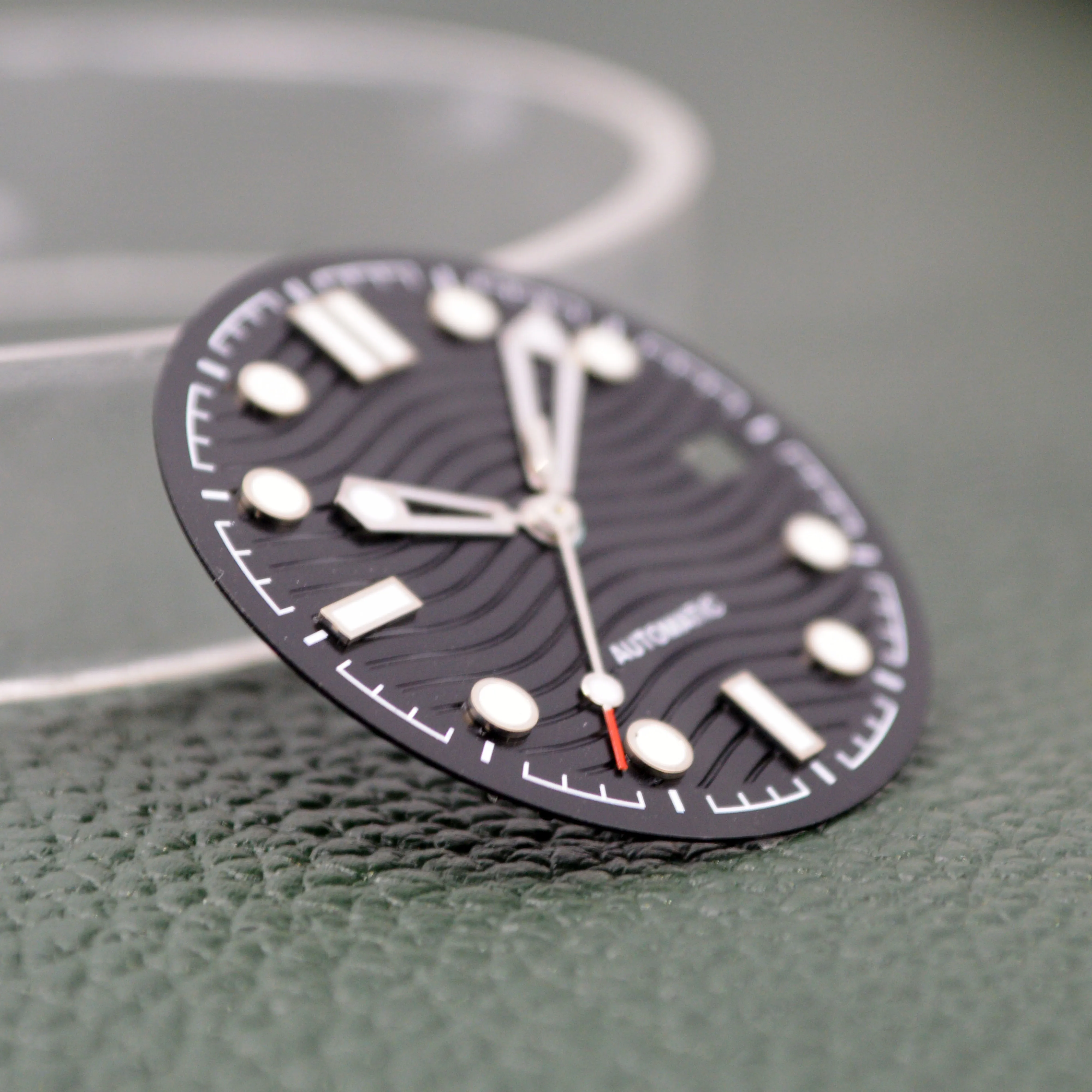 for Seamaster Dial Hand 31mm NH35 Watch Dial Watch Hands Green Luminous Watch Accessories Fit NH35/NH36/ Mechanical Movement