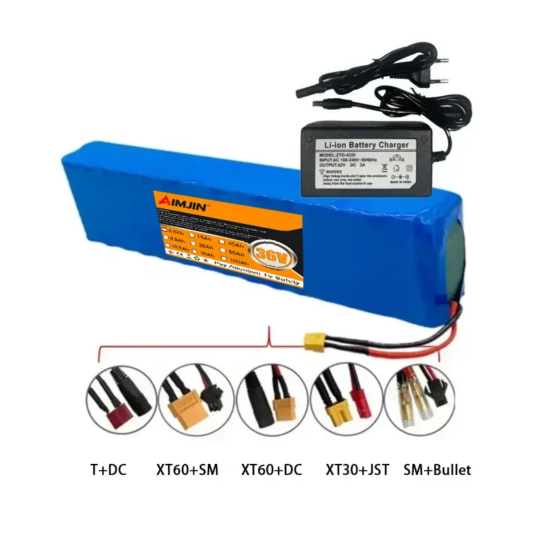 2026 10S3P, 36V, 100000mAh, Batterie Pour Moto Et Scooter, 18650, Ion Eddie, 1000W, Haute Puissance Et Capacité 36V